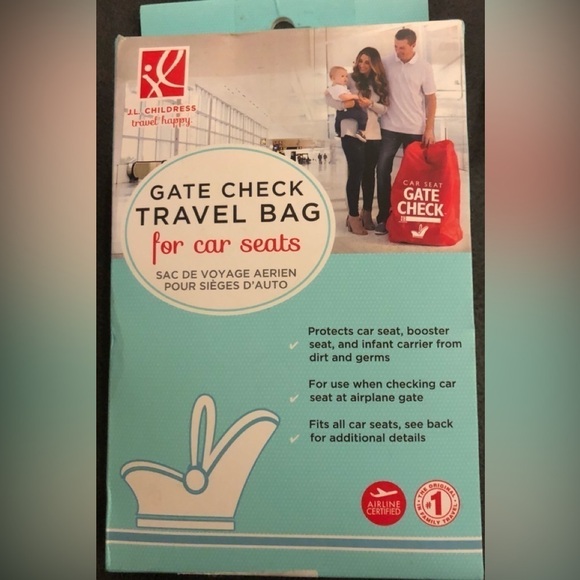 J.L. Childress Travel Happy Car Seat Gate Travel Bag Red Fits All Car Seats - Picture 1 of 4